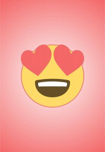 Emoji rakkaus punainen